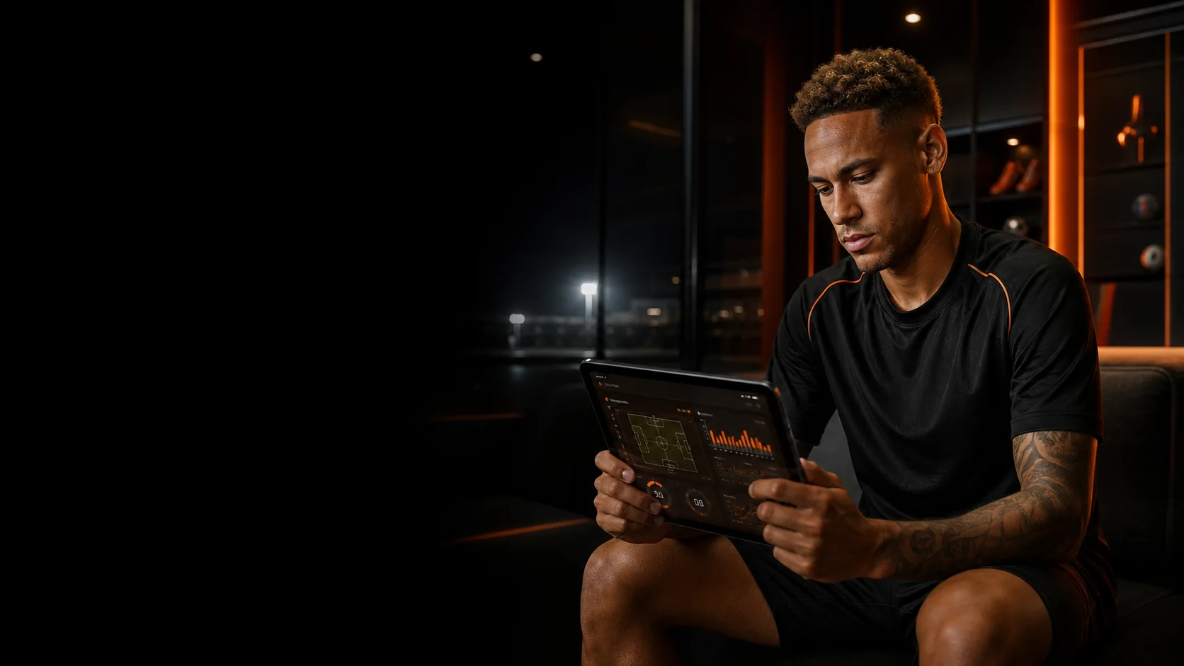 Atleta analisando seu desempenho no ZucaAccess